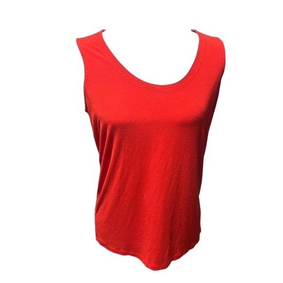 Eileen Fisher Red Crew Neck Tank Top Women’s Small - Picture 3 of 10